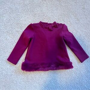 Janie and Jack Long Sleeve Top with Bow Detail